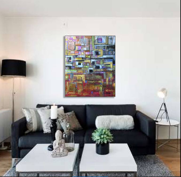 Original Abstract Expressionism Floral Painting by Bernardo Lira