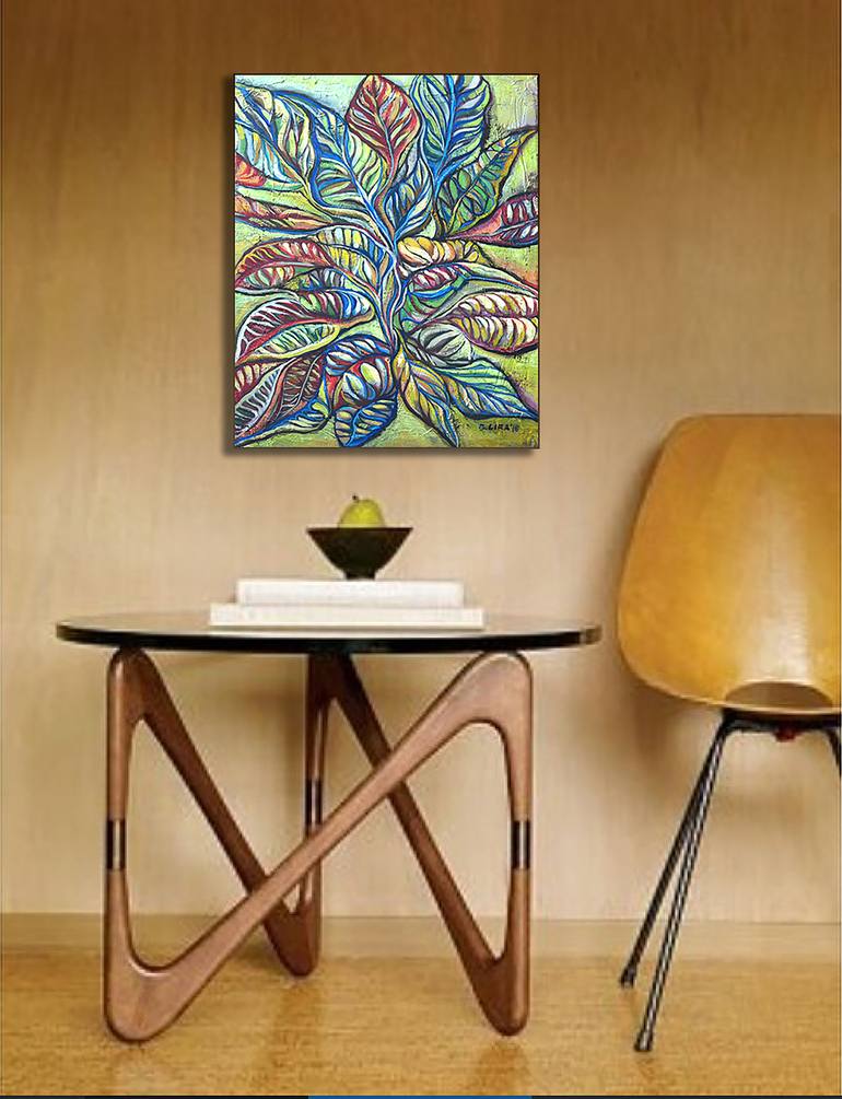 Original Abstract Expressionism Floral Painting by Bernardo Lira