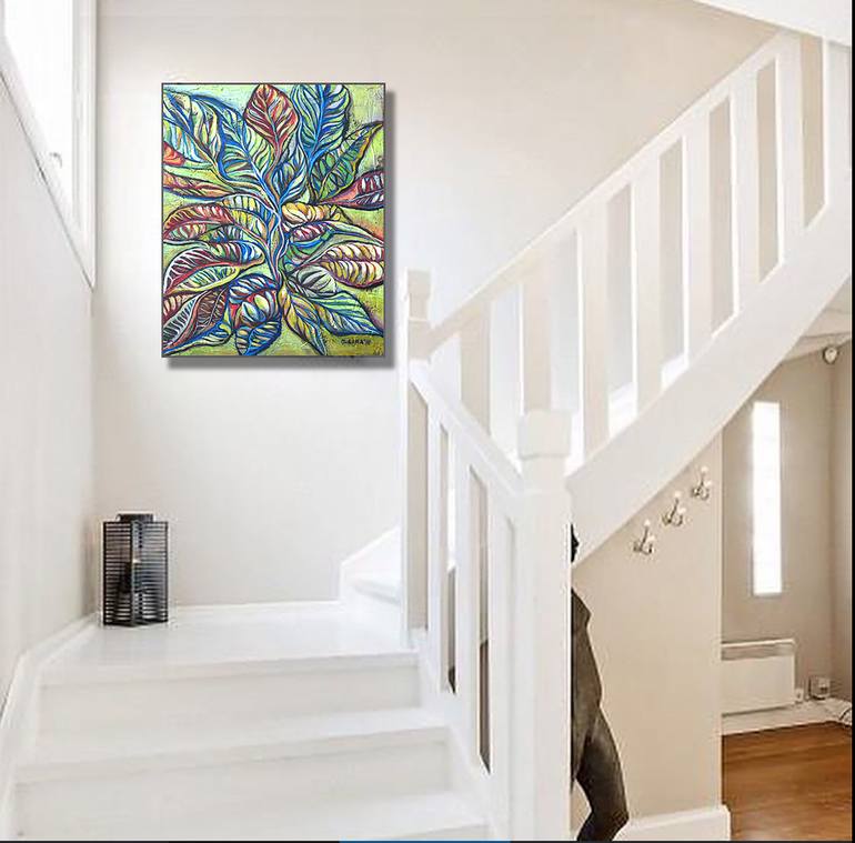 Original Abstract Expressionism Floral Painting by Bernardo Lira