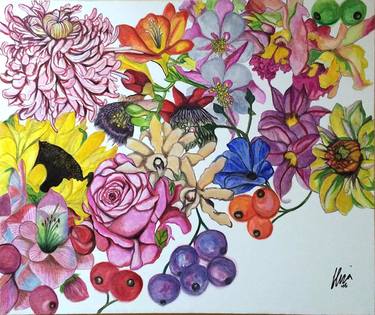 Print of Floral Paintings by Bernardo Lira
