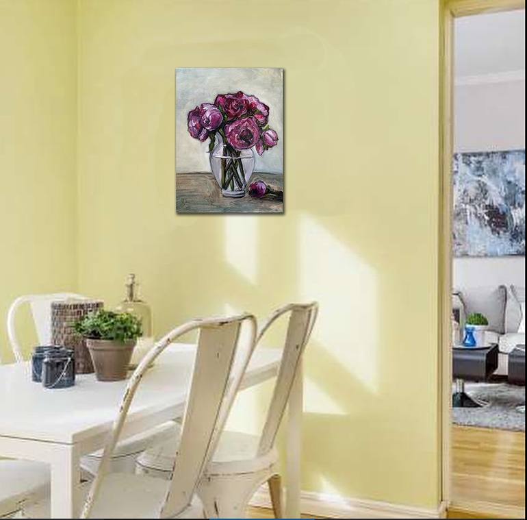 Original Abstract Expressionism Floral Painting by Bernardo Lira