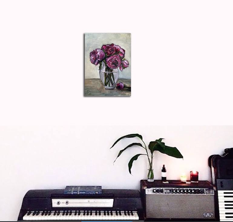 Original Abstract Expressionism Floral Painting by Bernardo Lira