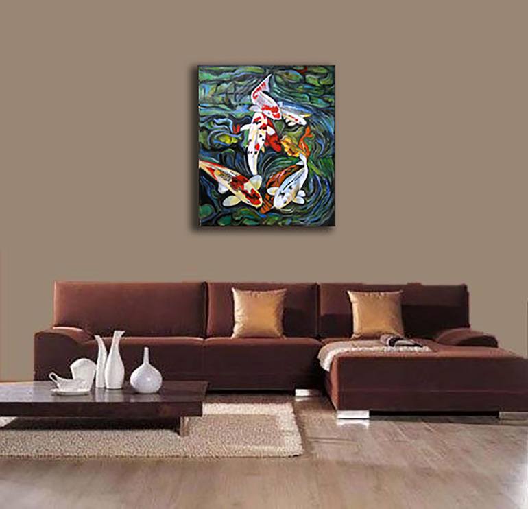 Original Expressionism Fish Painting by Bernardo Lira
