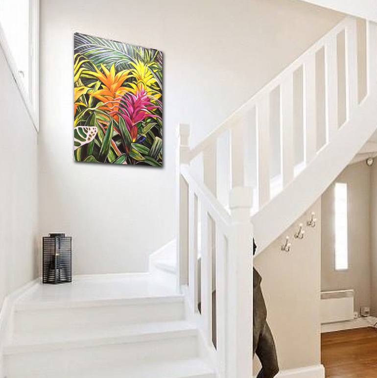 Original Expressionism Garden Painting by Bernardo Lira
