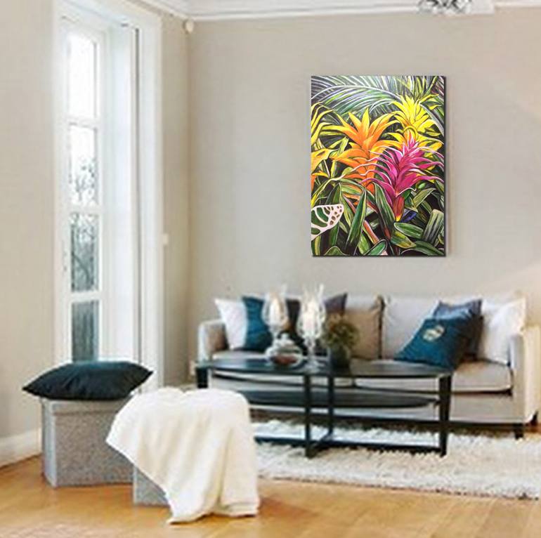 Original Expressionism Garden Painting by Bernardo Lira