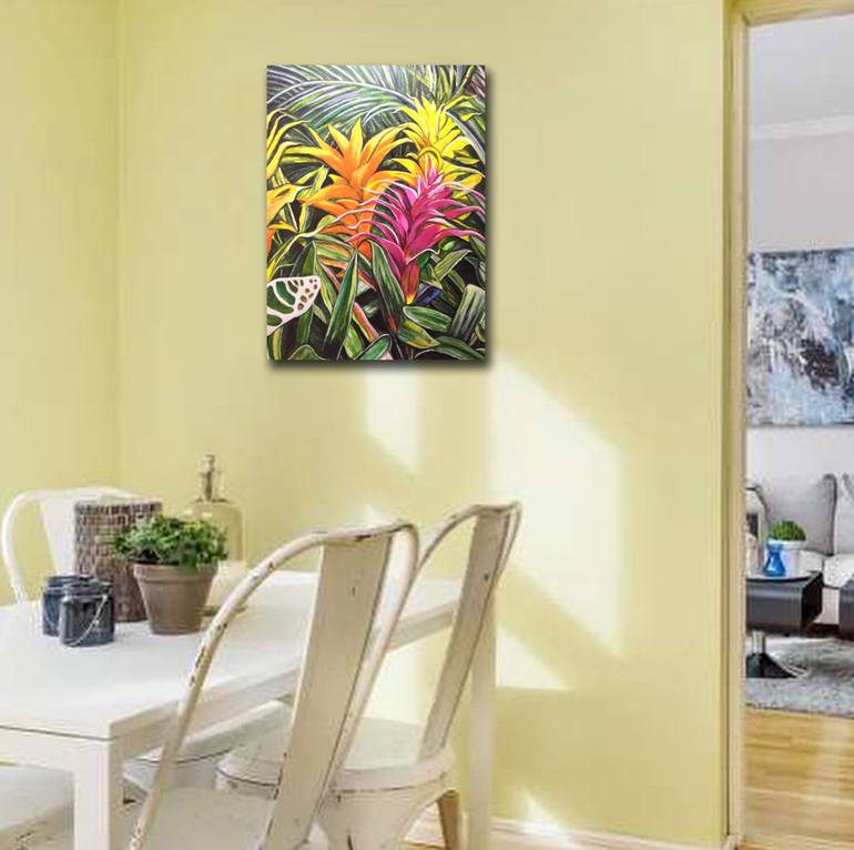 Original Expressionism Garden Painting by Bernardo Lira