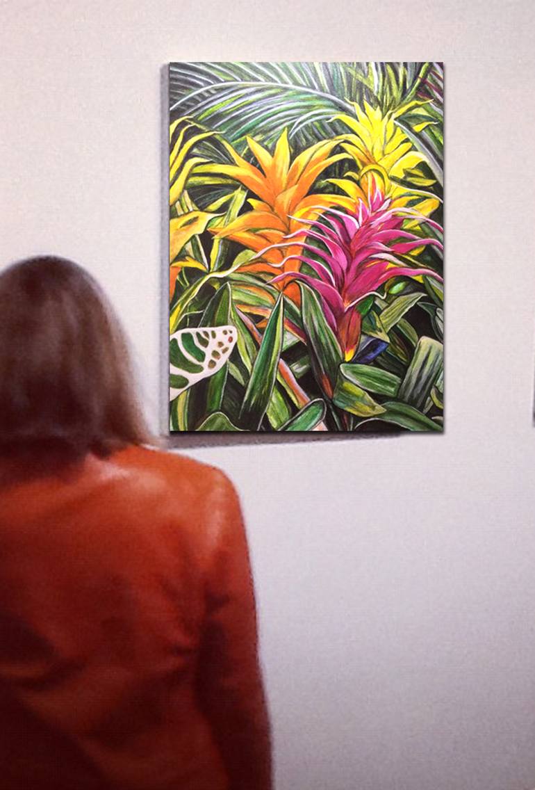 Original Expressionism Garden Painting by Bernardo Lira