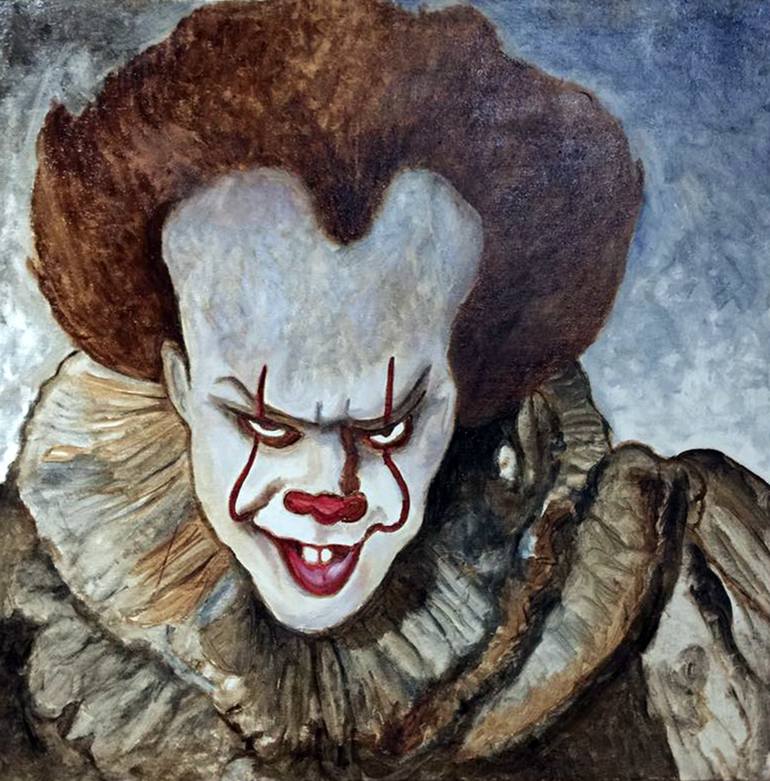 IT: Pennywise Pencil Portrait Drawing Print 