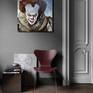 Pennywise. Oil on canvas. 24x24 inches. From Stephen King's It. Rarely do I make horror movie characters. Not available in galleries. Grab it now. Unframed. With Certificate. My objective is to come up with a horrifying depiction of this character by rendering thick brush strokes for texture using as much values leaning for a rustic sepia tone for a semi classical look. It looks at you wherever you go. A piece to have for the avid Stephen King fan.