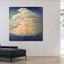 Sailing. Oil on canvas. 36x36 inches. The true colors of the majestic clouds. Do you have a blank wall? Grab it now. Comes with Certificate. Gallery sealed with high quality french varnish.