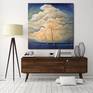 Sailing. Oil on canvas. 36x36 inches. The true colors of the majestic clouds. Do you have a blank wall? Grab it now. Comes with Certificate. Gallery sealed with high quality french varnish.