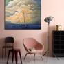 Sailing. Oil on canvas. 36x36 inches. The true colors of the majestic clouds. Do you have a blank wall? Grab it now. Comes with Certificate. Gallery sealed with high quality french varnish.
