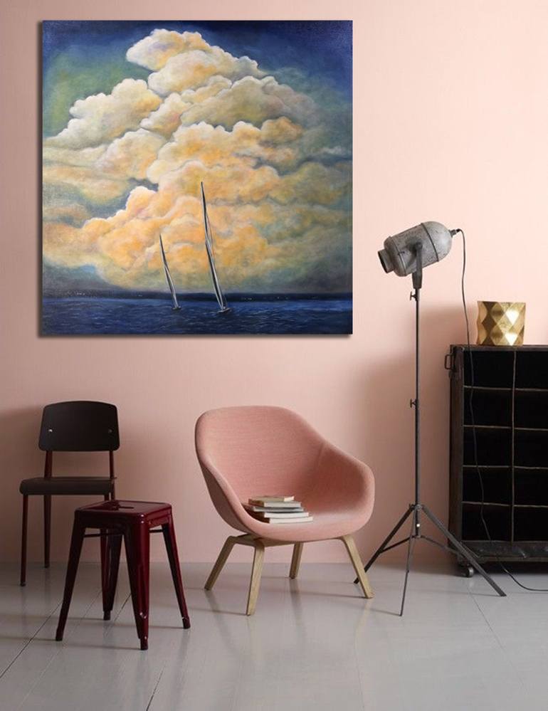 Original Expressionism Seascape Painting by Bernardo Lira