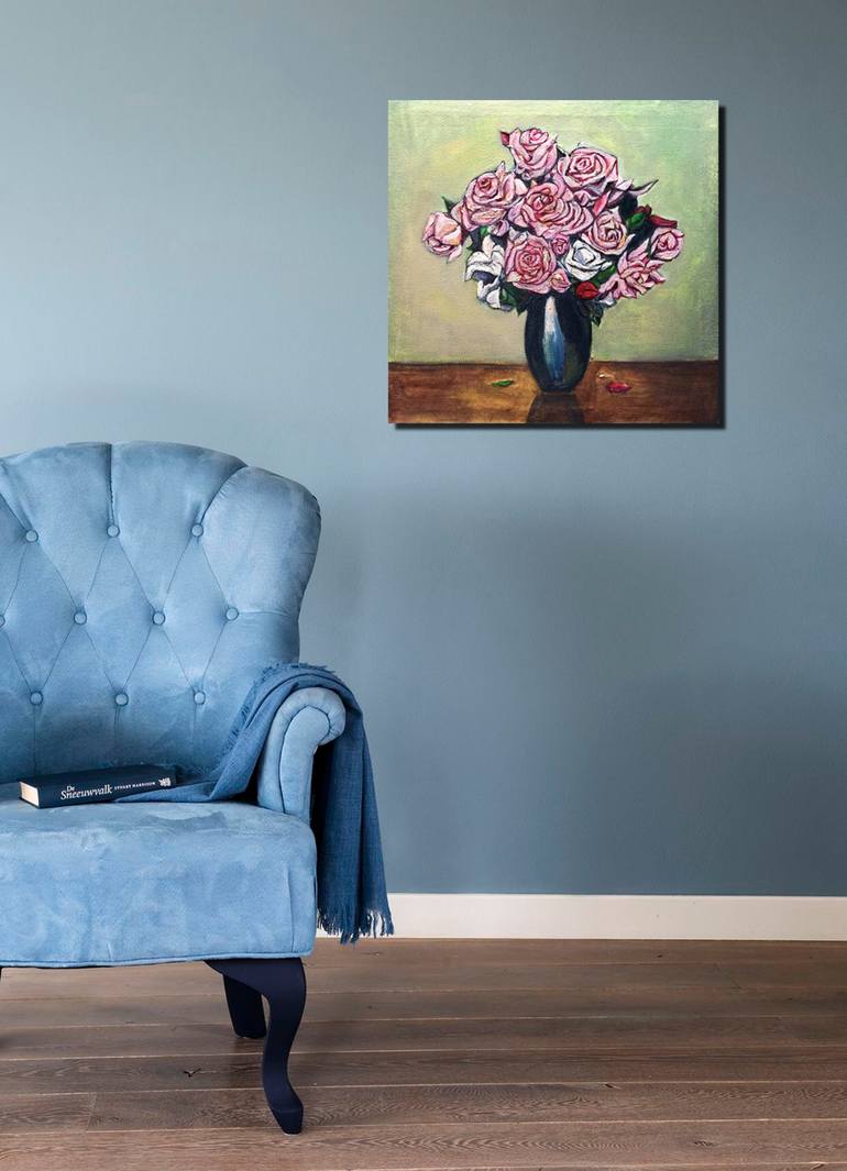 Original Expressionism Floral Painting by Bernardo Lira