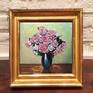 Pink Roses in a Vase. Oil on canvas. 14x14 inches. Classical. With texture. Very elegant in a gold, white or black frame. Comes with certificate. Unframed. Ideal for any wall color. Buy now if you haven't yet.