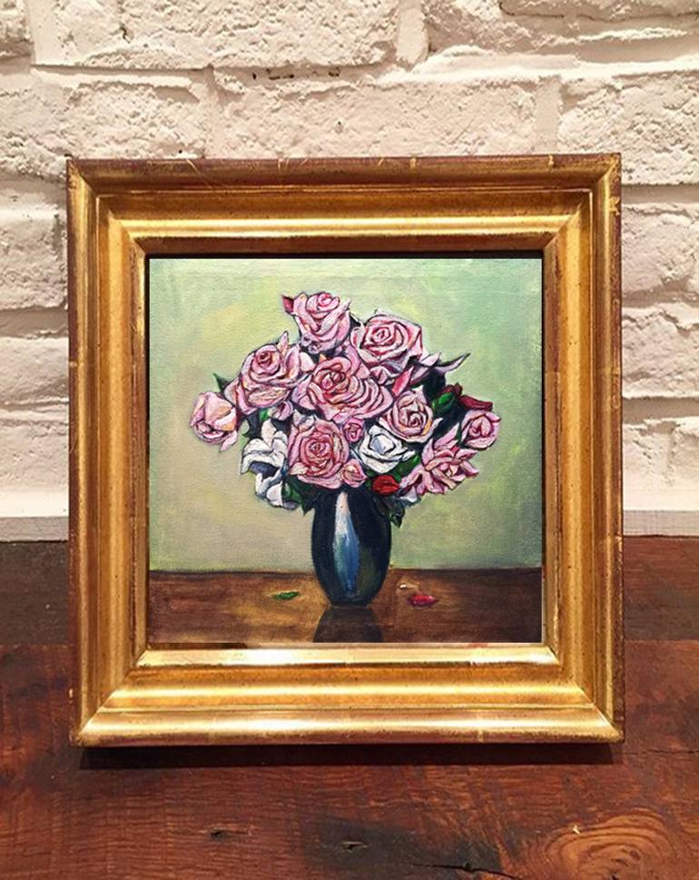 Original Expressionism Floral Painting by Bernardo Lira