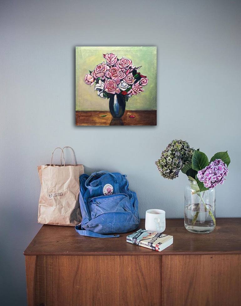 Original Expressionism Floral Painting by Bernardo Lira