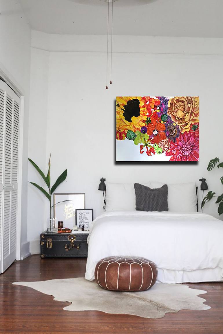 Original Floral Painting by Bernardo Lira