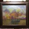 Manila Bay Sunset. Oil on canvas. 40x45 cm. Mounted on antique Syroco Frame. The Manila Bay Sunset is one of the grandest sunsets of the world and which we Filipinos and tourists alike are always proud of.