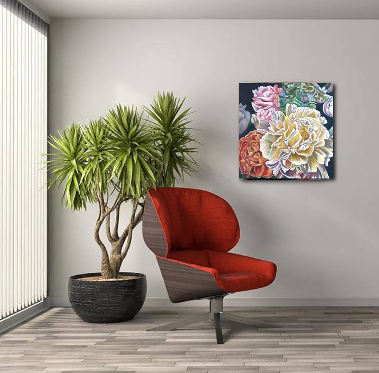 Original Floral Painting by Bernardo Lira