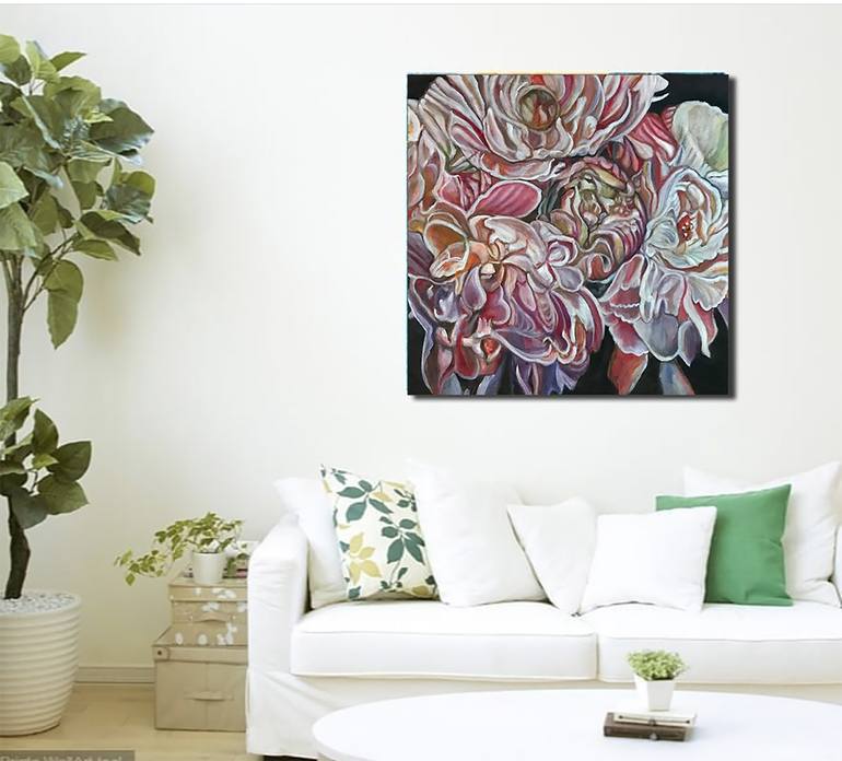 Original Expressionism Floral Painting by Bernardo Lira