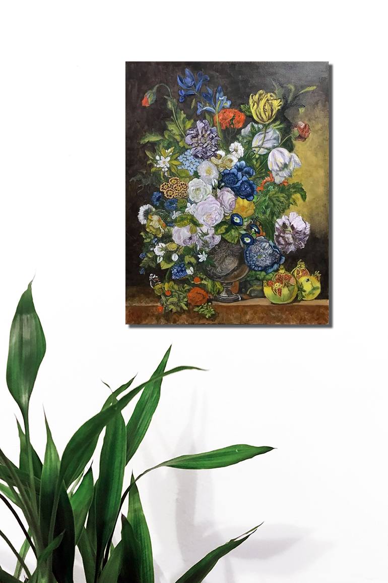 Original Floral Painting by Bernardo Lira
