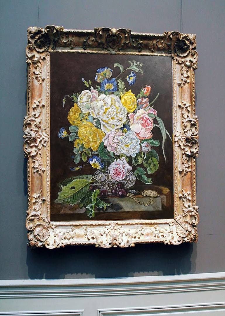 Original Floral Painting by Bernardo Lira