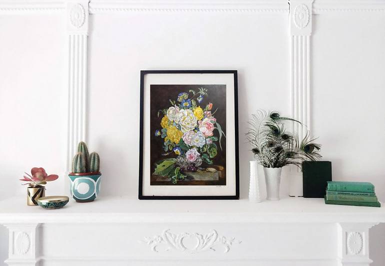 Original Fine Art Floral Painting by Bernardo Lira