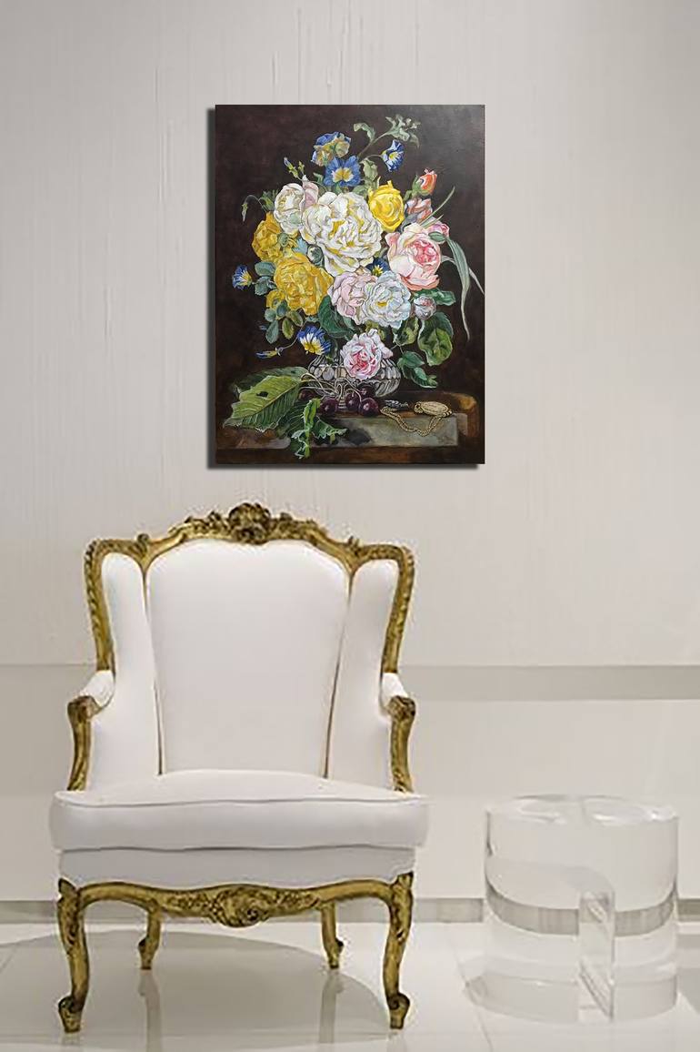 Original Floral Painting by Bernardo Lira