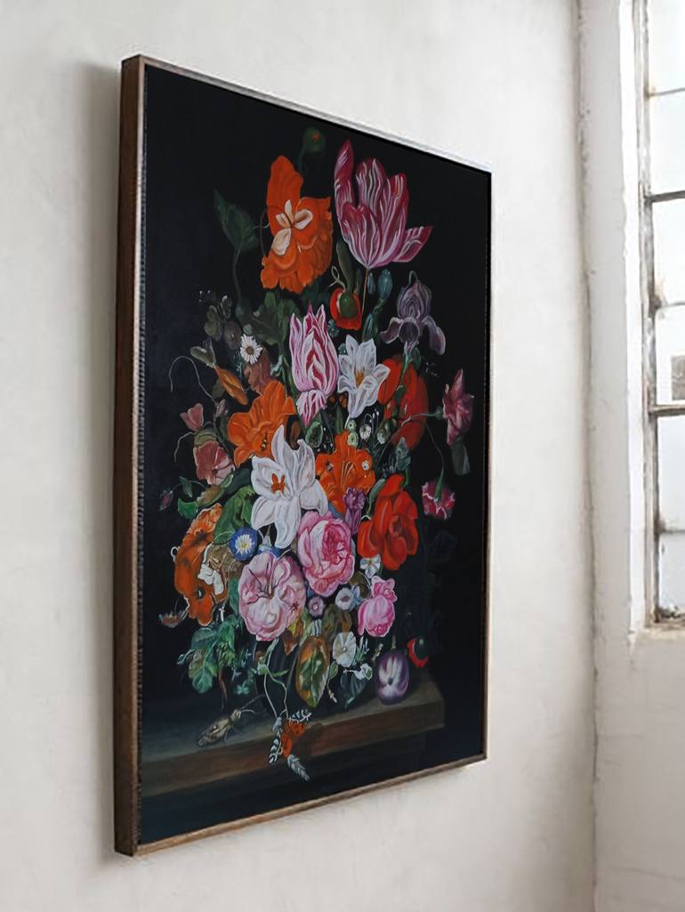 Original Floral Painting by Bernardo Lira