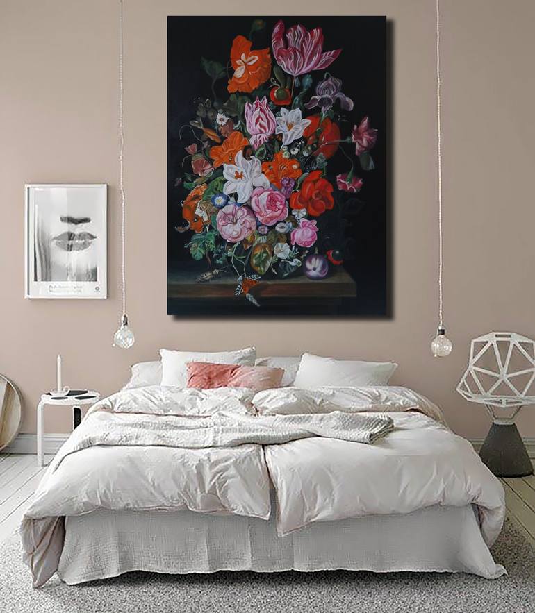 Original Floral Painting by Bernardo Lira