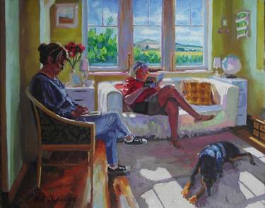 Print of Figurative Interiors Paintings by Kevin Edwards