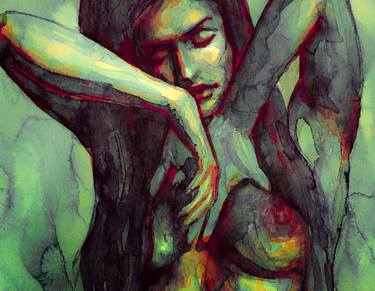 Original Figurative Erotic Paintings by Laur Iduc