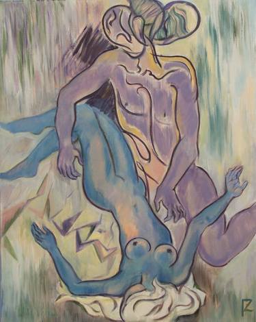 Original Modern Nude Painting by Peter Zolotoverhy