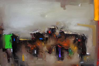Original Abstract Expressionism Architecture Paintings by Stanislav Lazarov