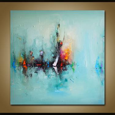 Original Abstract Expressionism Landscape Painting by Stanislav Lazarov