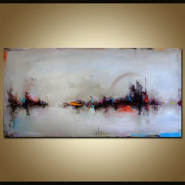 Original Abstract Expressionism Architecture Painting by Stanislav Lazarov