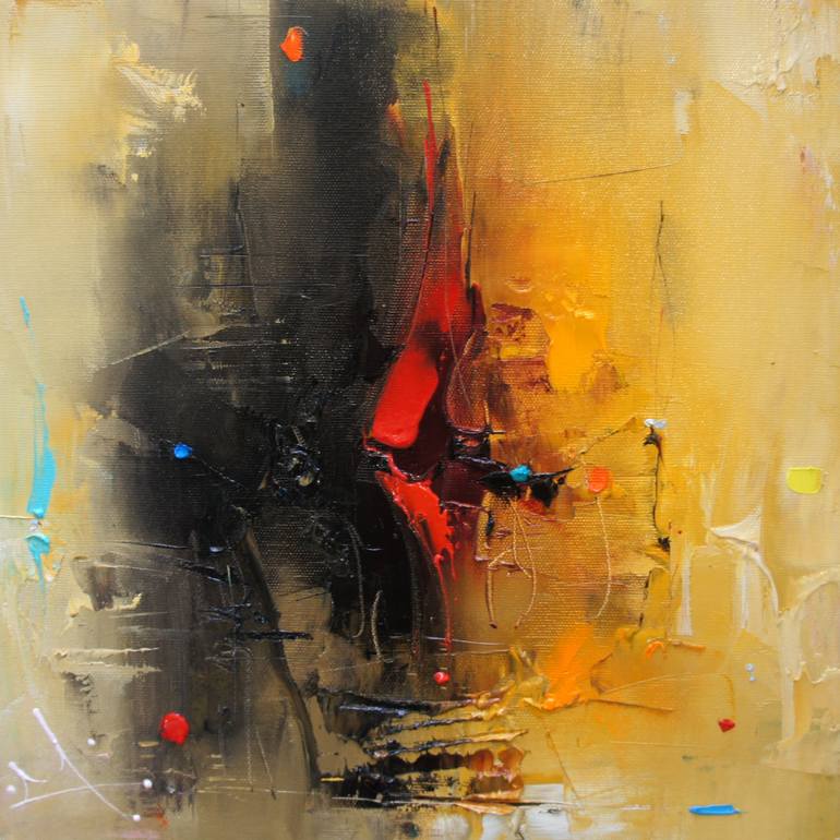 Original Beach Painting by Stanislav Lazarov | Abstract Art on Canvas | The colors of the summer