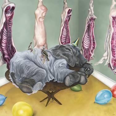 Original Surrealism Animal Paintings by Jill Doherty
