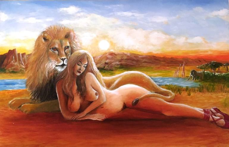 Nude Lion Woman.