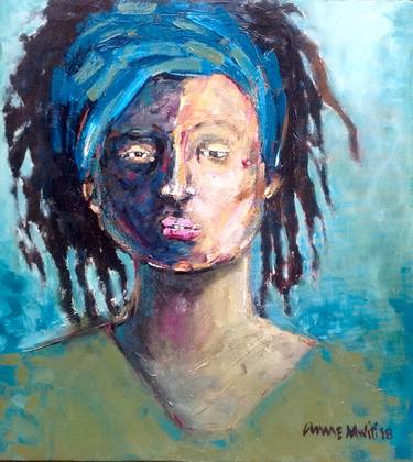 Original Expressionism Portrait Paintings by Anne Mwiti