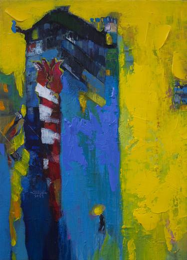 Print of Abstract Architecture Paintings by khanh the bui