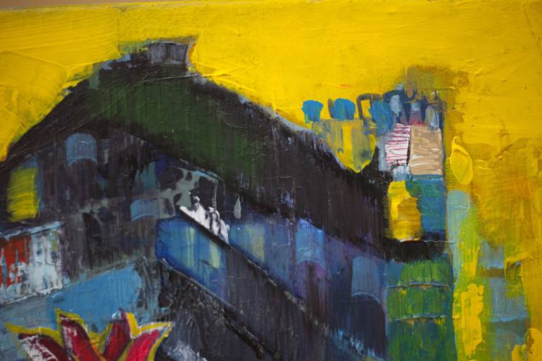 Original Abstract Architecture Painting by khanh the bui