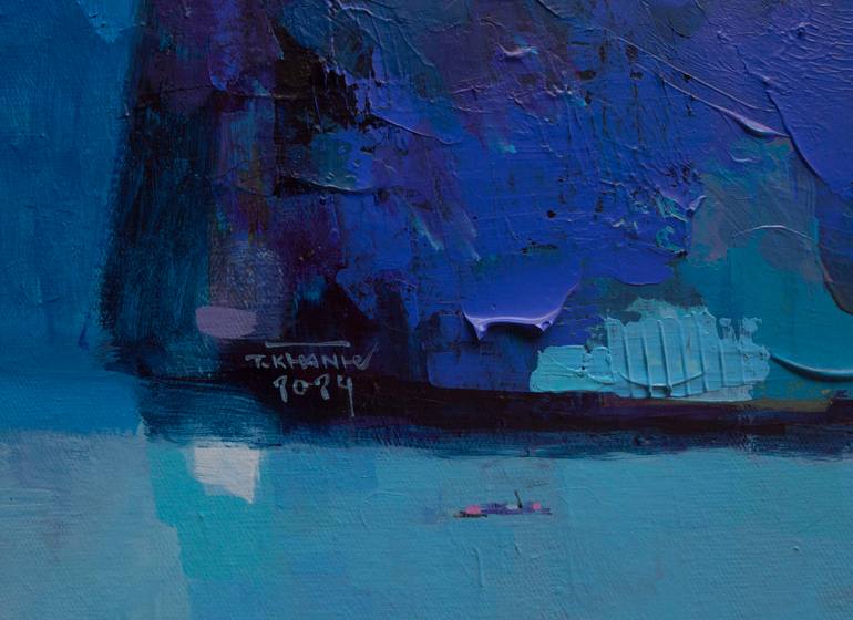 Original Art Deco Boat Painting by Khanh The Bui
