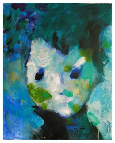 Original Portraiture Children Paintings by khanh the bui