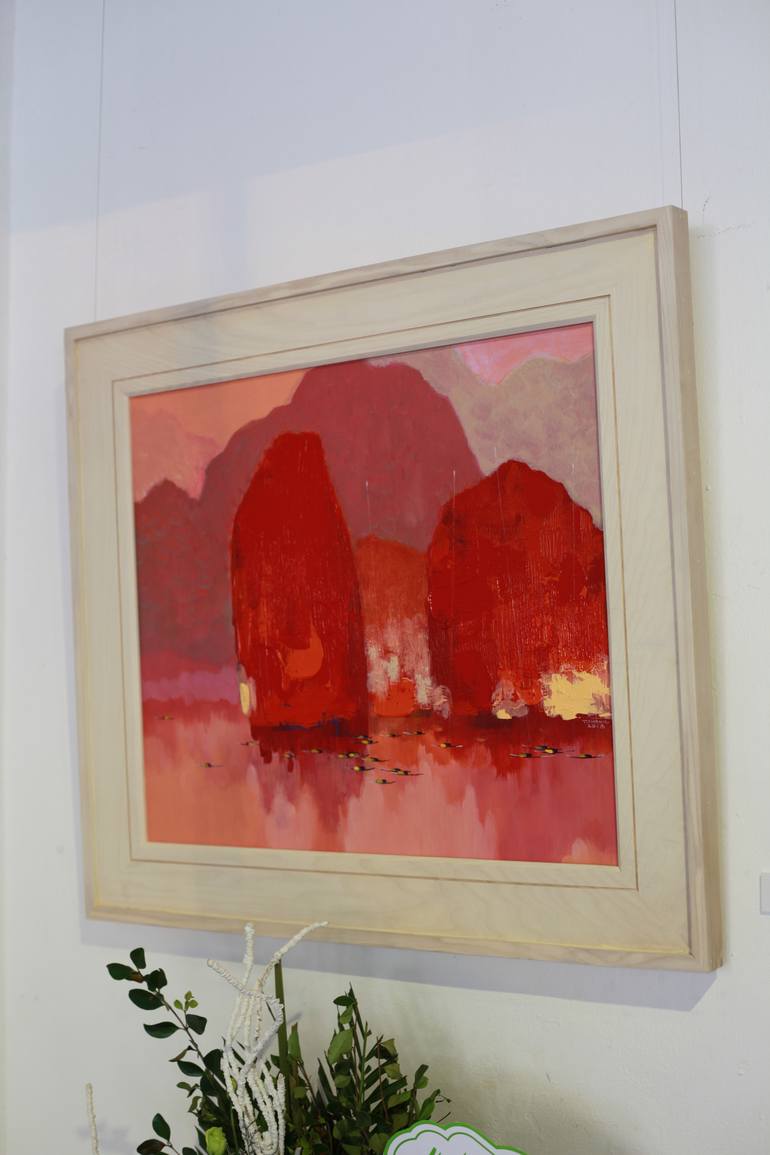 Original Art Deco Landscape Painting by Khanh The Bui