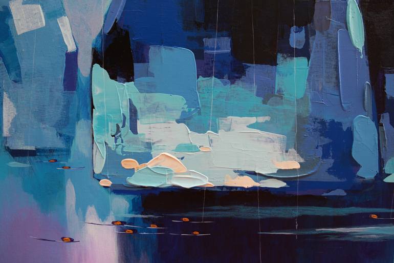 Original Art Deco Landscape Painting by Khanh The Bui