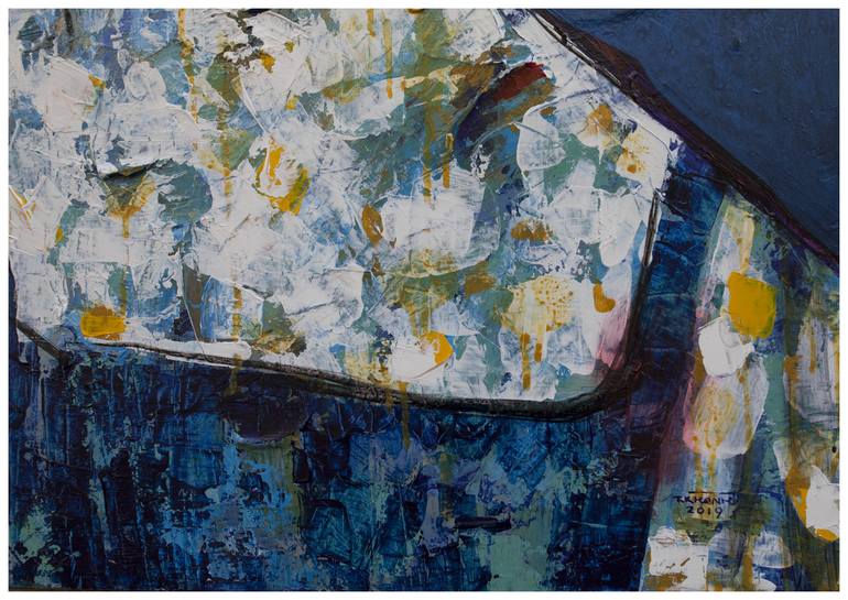 Original Abstract Portrait Painting by Khanh The Bui
