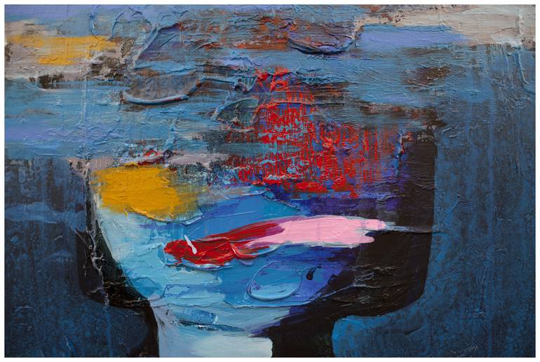 Original Abstract Portrait Painting by Khanh The Bui