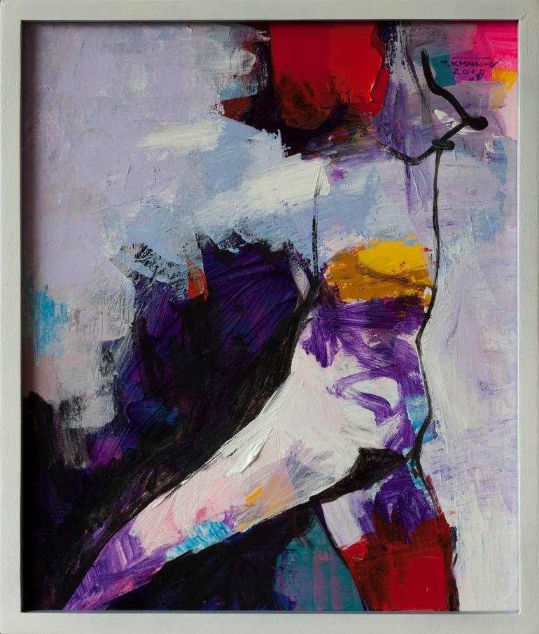 Original Abstract Nude Painting by Khanh The Bui